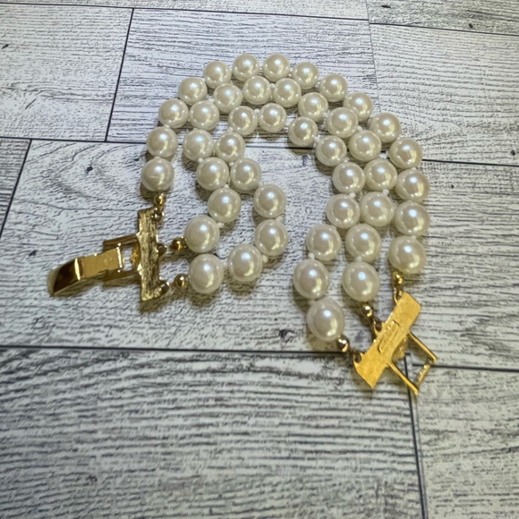 Vintage Faux Pearl Bracelet• Signed - Richelieu - Picture 4 of 13